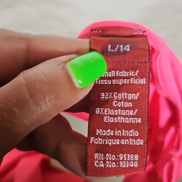 Olsen Europe Ladies Organic Cotton Spaghetti Tank Top Large/ 14 Hot Pink - Picture 13 of 16